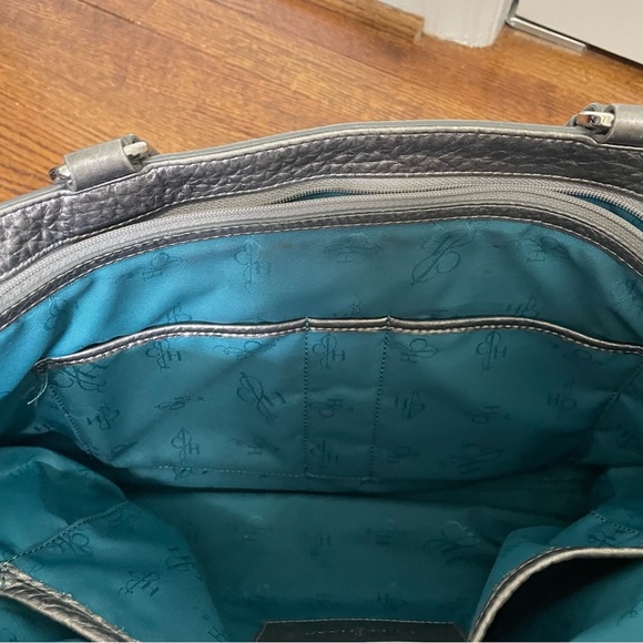 Cole Haan Metallic Silver Double Strap Handbag - Picture 10 of 16